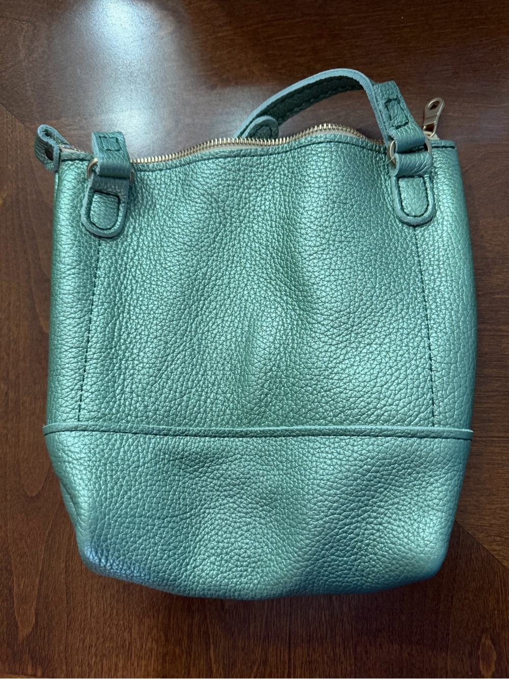 Portland Leather Goods Festival Crossbody Purse in Beetle - Picture 2 of 3